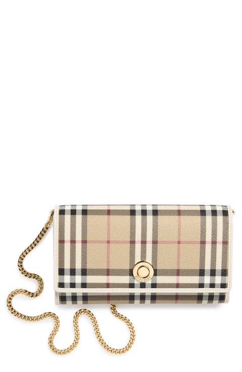 Check Chain Strap Wallet