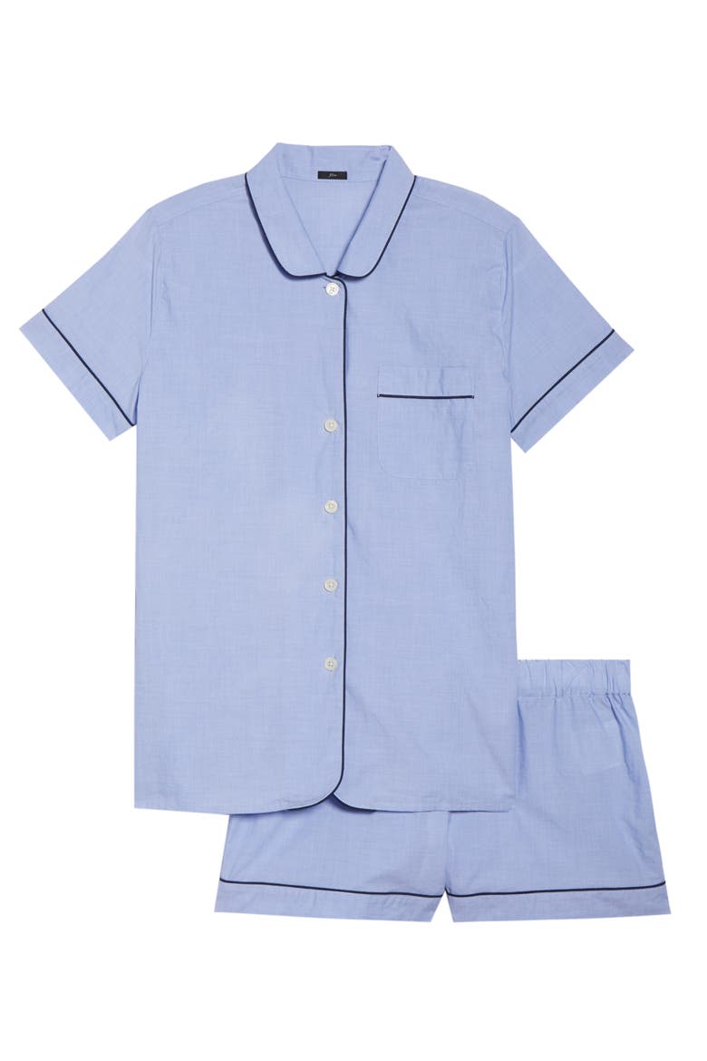 Tipped Short Pajamas, Alternate, color, HYDRANGEA
