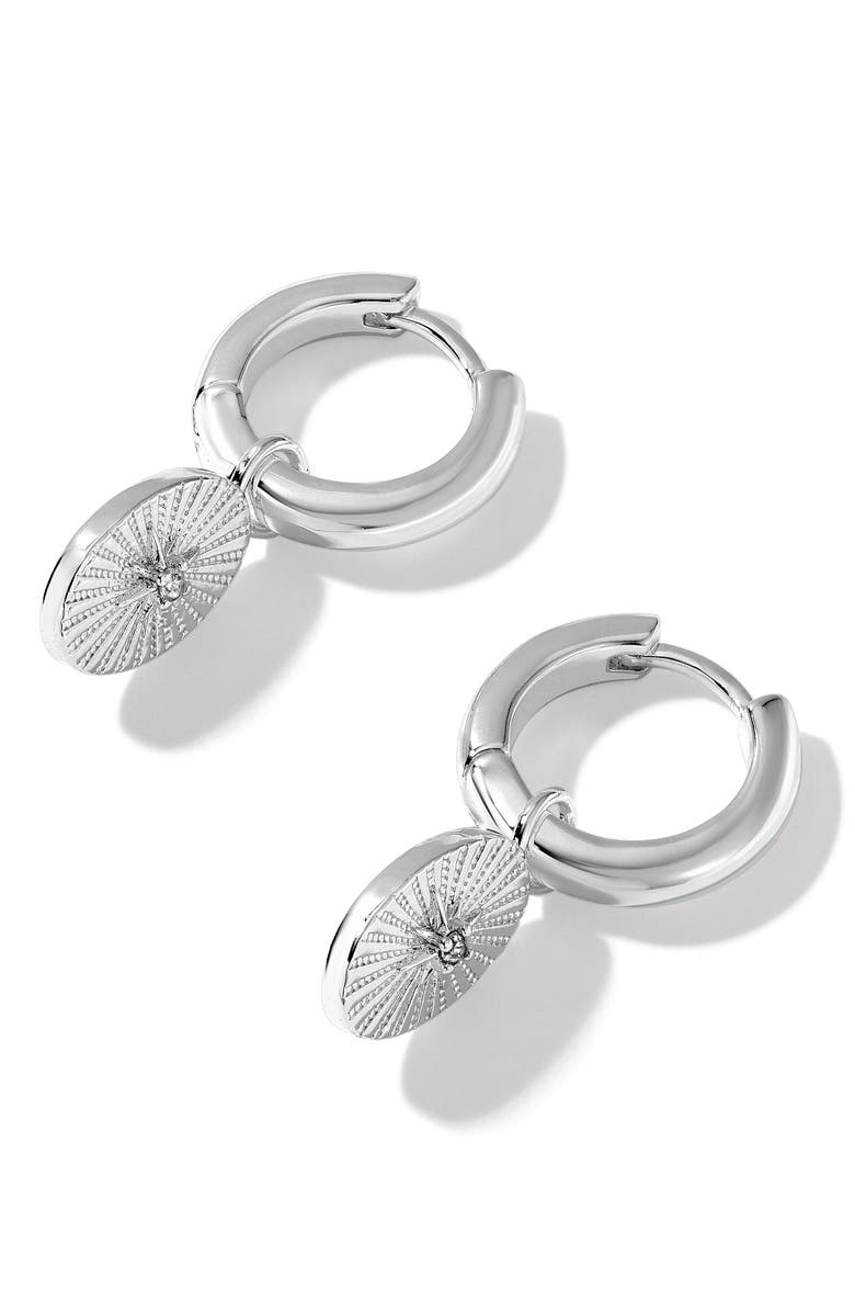MIRANDA FRYE Amanda Huggie Earrings, Main, color, Silver