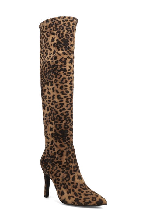 Arisa Pointed Toe Knee High Stiletto Boot (Women)