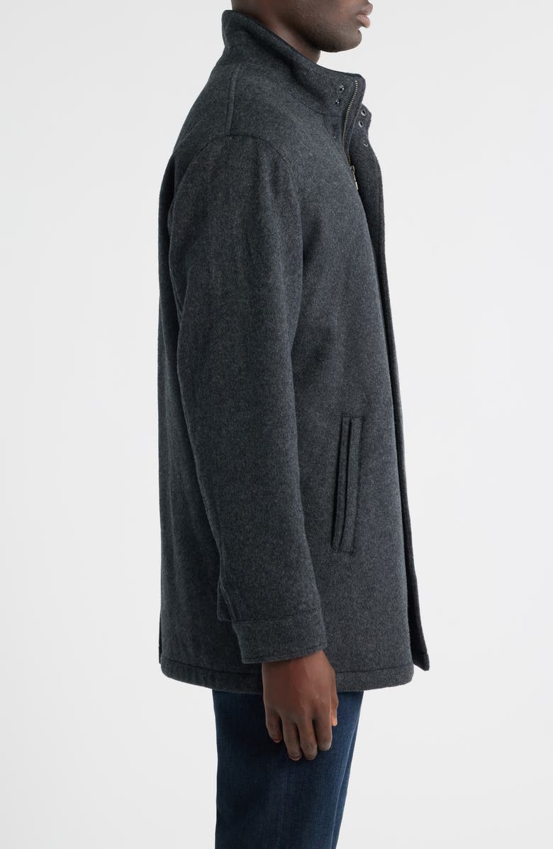 Peter Millar Crown Wool City Coat, Alternate, color, Iron