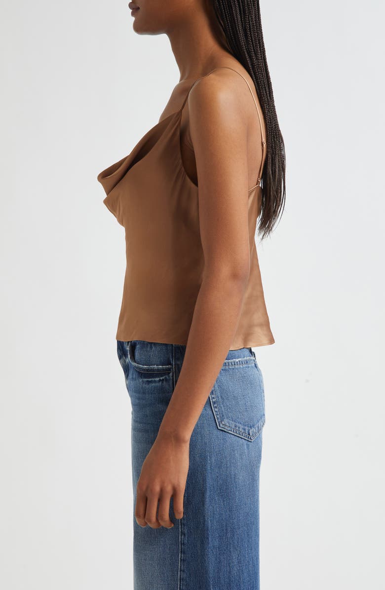 L'AGENCE Calista Cowl Neck Satin Camisole, Alternate, color, Ginger Snap