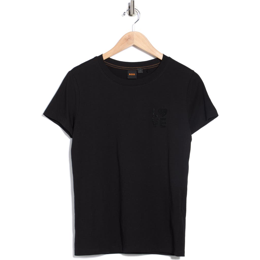 Hugo Boss Boss Orange Crystal Cotton T-shirt In Multi