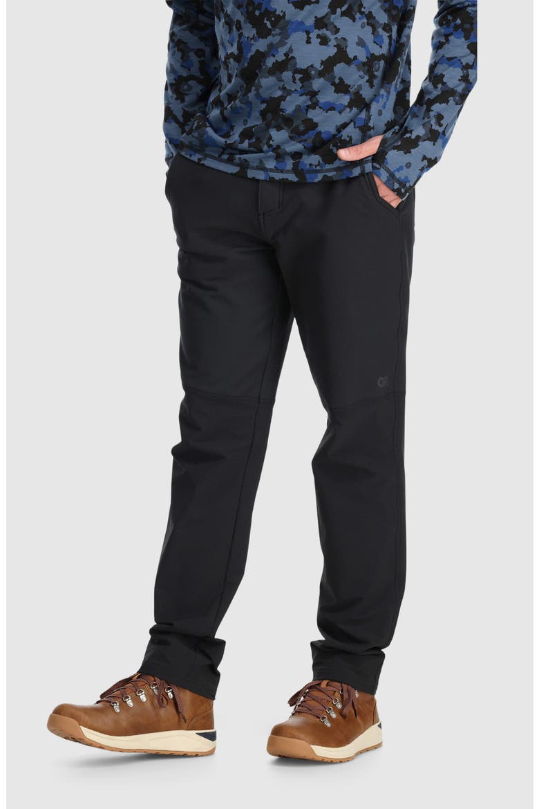 Fleece Lined Pants, Alternate, color, BLACK