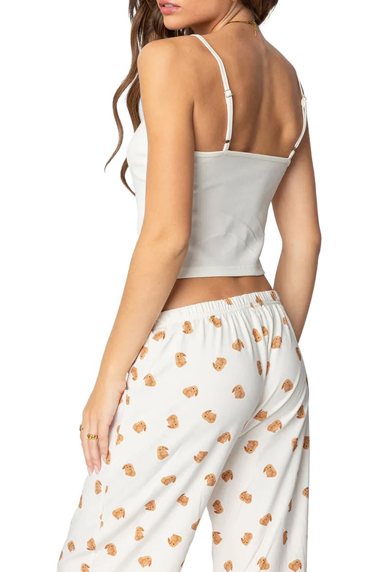 Cottontail Cotton Graphic Camisole, Alternate, color, WHITE