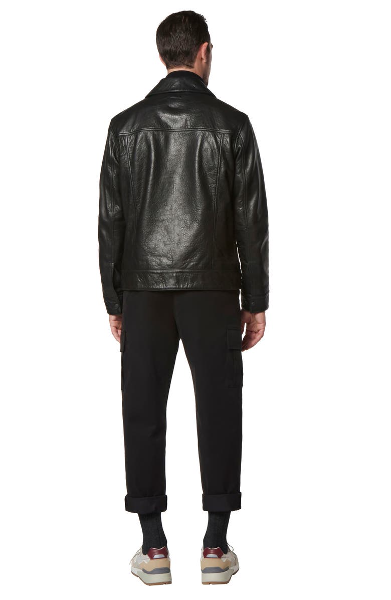 Andrew Marc Overton Leather Trucker Jacket, Alternate, color, 