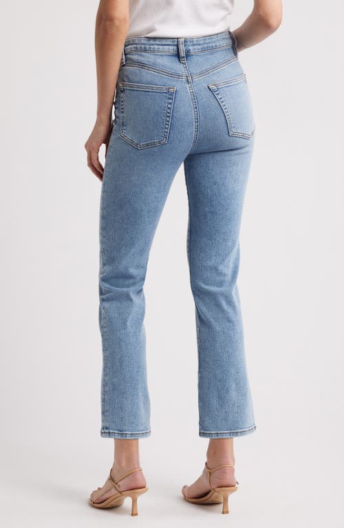 Shop Frame The Pencil Crop High Waist Ankle Slim Straight Leg Jeans In Lark