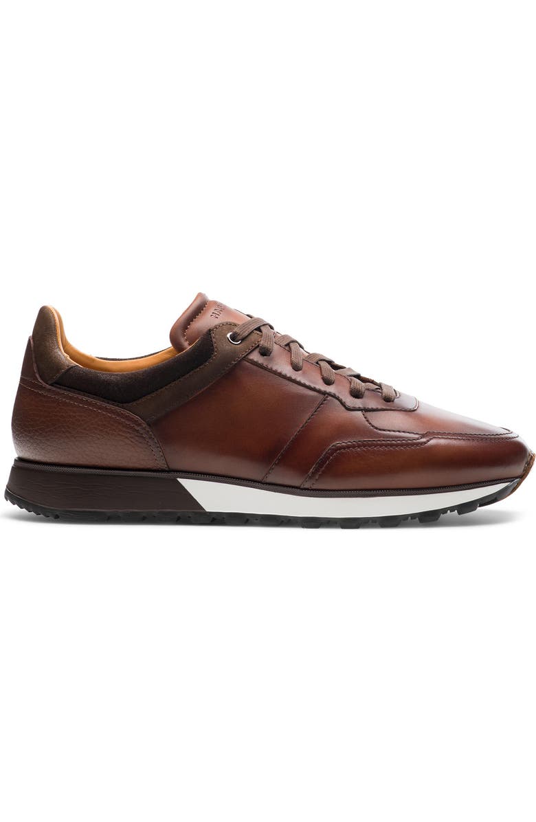Magnanni Arco Sneaker, Alternate, color, Midbrown