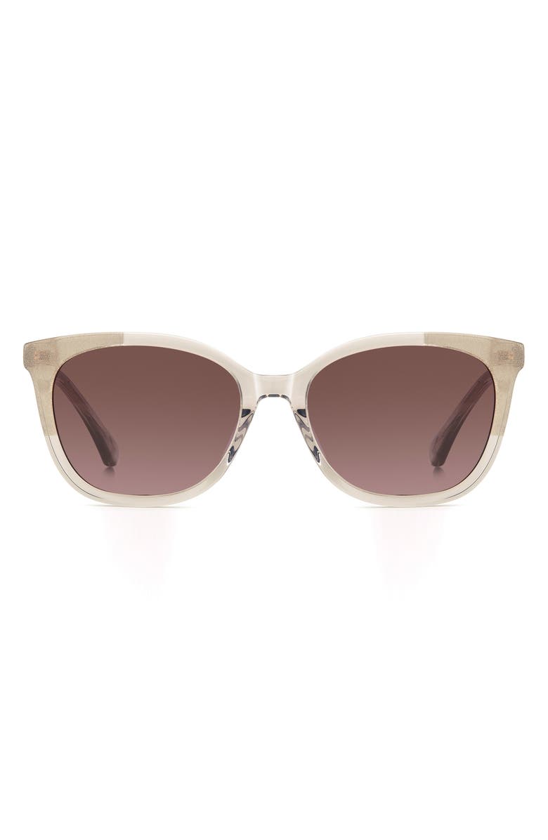 Kate Spade New York seline 54mm rectangular sunglasses, Main, color, Grey/ Pink