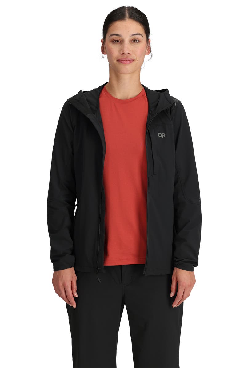 Outdoor Research Ferrosi Water Resistant DuraPrint Hooded Jacket, Alternate, color,