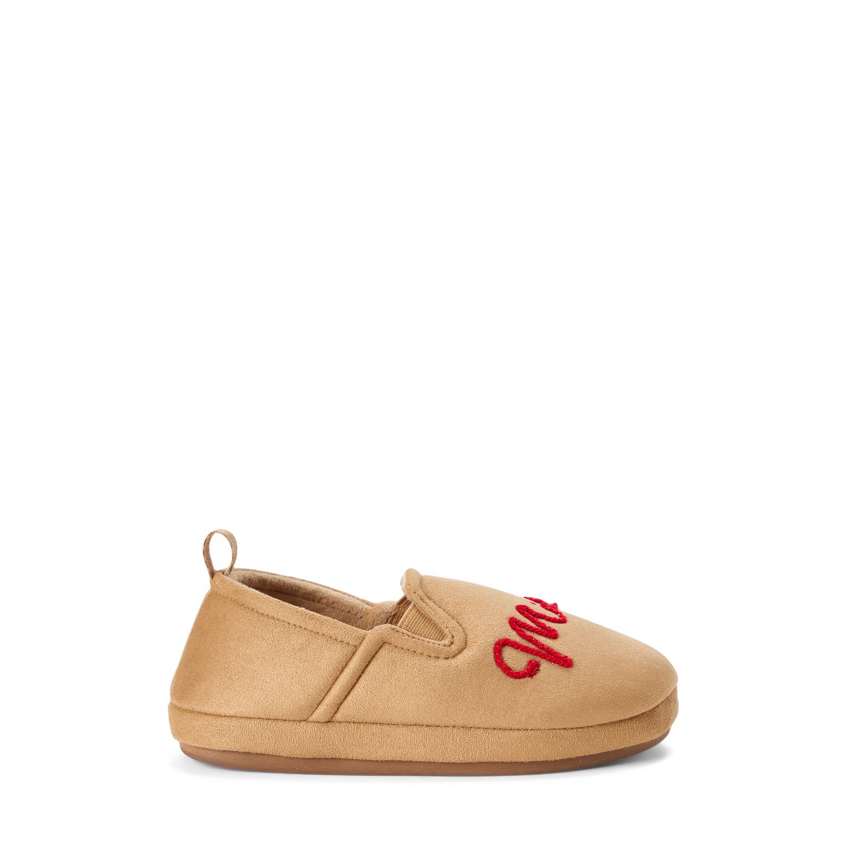 Kid's Cozy Holiday Closed Back Slippers, Alternate, color, DESERT