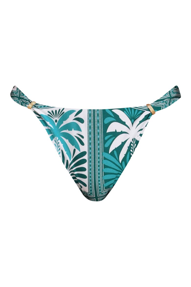 Patchwork Palms Bikini Bottoms, Alternate, color, TURQUOISE