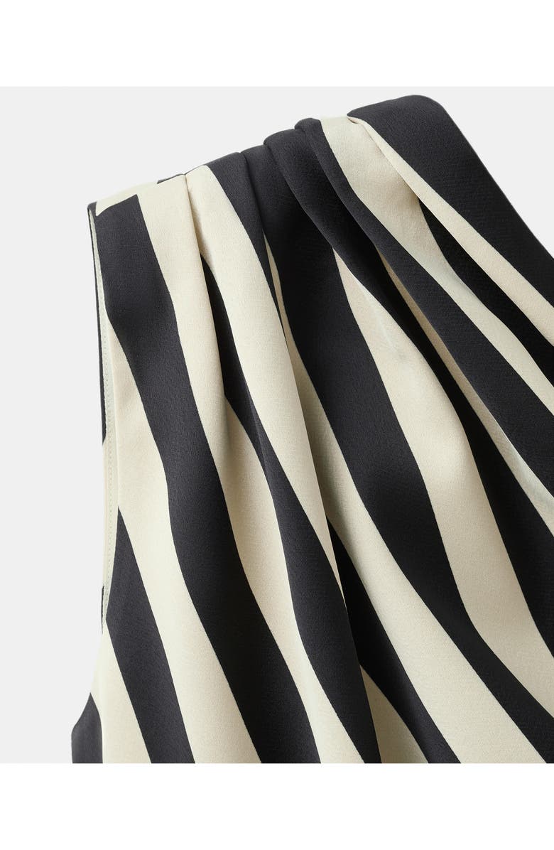 MANGO Stripe One-Shoulder Peplum Top, Alternate, color, 