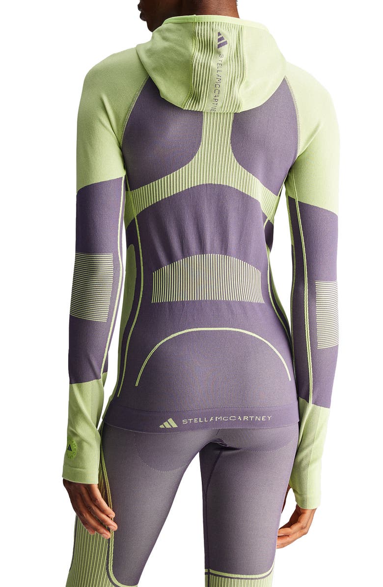 adidas by Stella McCartney Long Sleeve Hooded Top, Alternate, color, Trace Purple