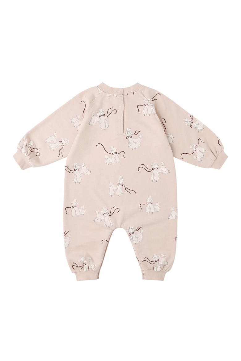 Poodle Print Cotton Blend Romper, Alternate, color, BLUSH