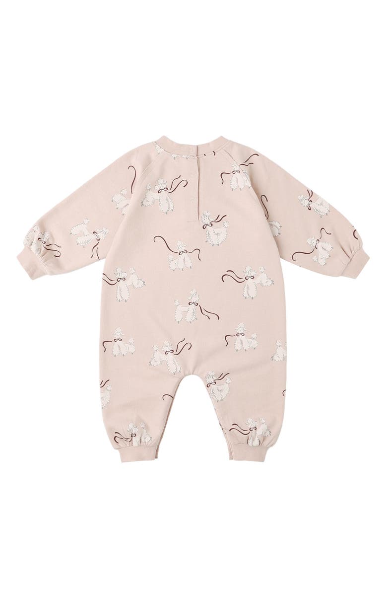 Rylee + Cru Poodle Print Cotton Blend Romper, Alternate, color, Blush