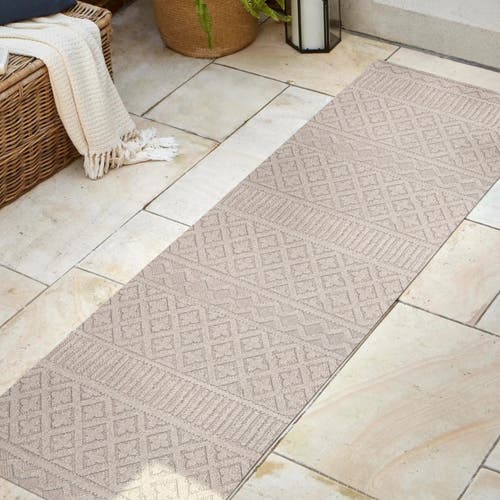 Jonathan Y Ormond High-low Modern Trellis Geometric Indoor/outdoor Area Rug In Beige/gray