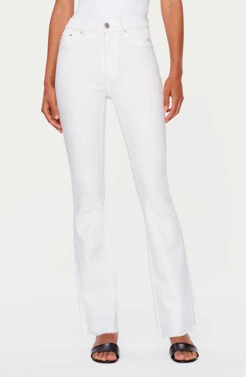 国内未発売 white wide flare boots cut pants D-Akii Bootcut and Flare Jeans | White | Diesel