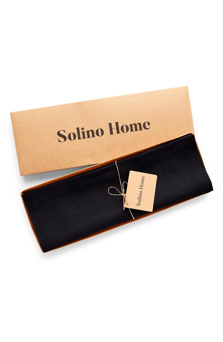 Solino Home Linen Placemats - Diana, 14" x 19" Inch, Alternate, color, Black