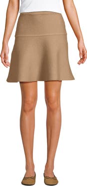 Lands' End Fine Gauge Cotton Sweater Above the Knee Circle Skirt