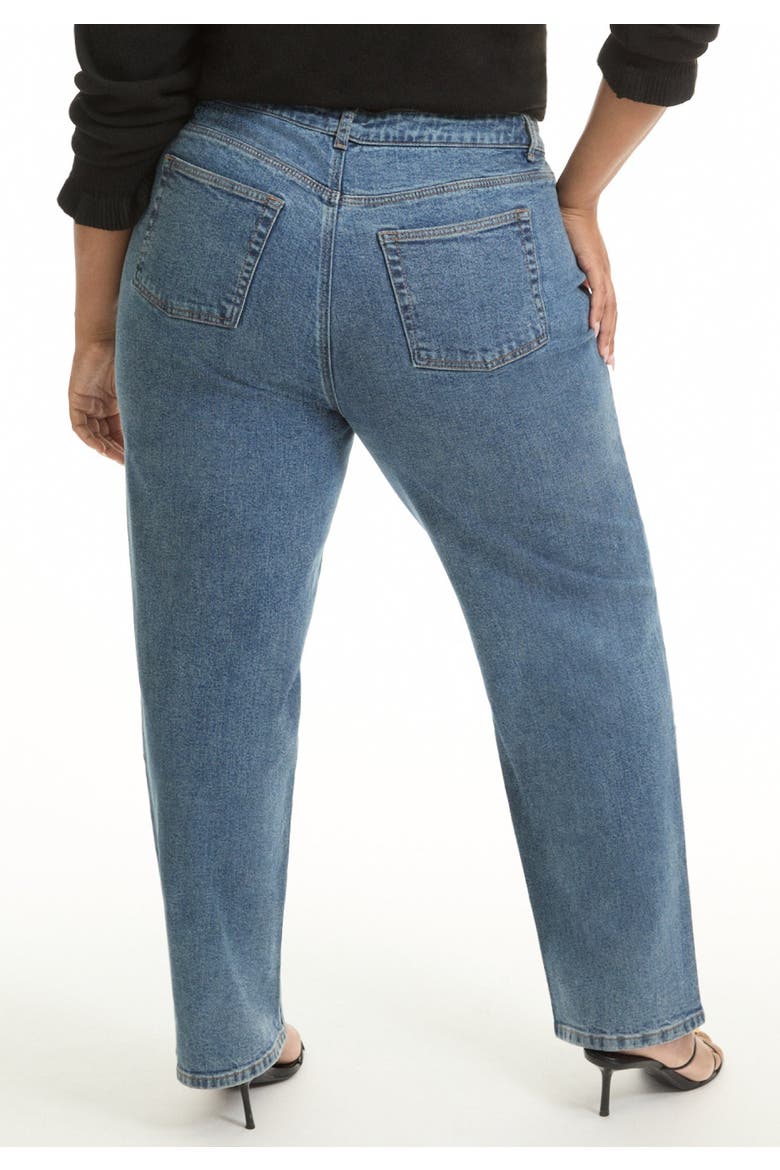 Curvie Fit High Rise Straight Leg Stretch Jeans, Alternate, color, VINTAGE MEDIUM WASH