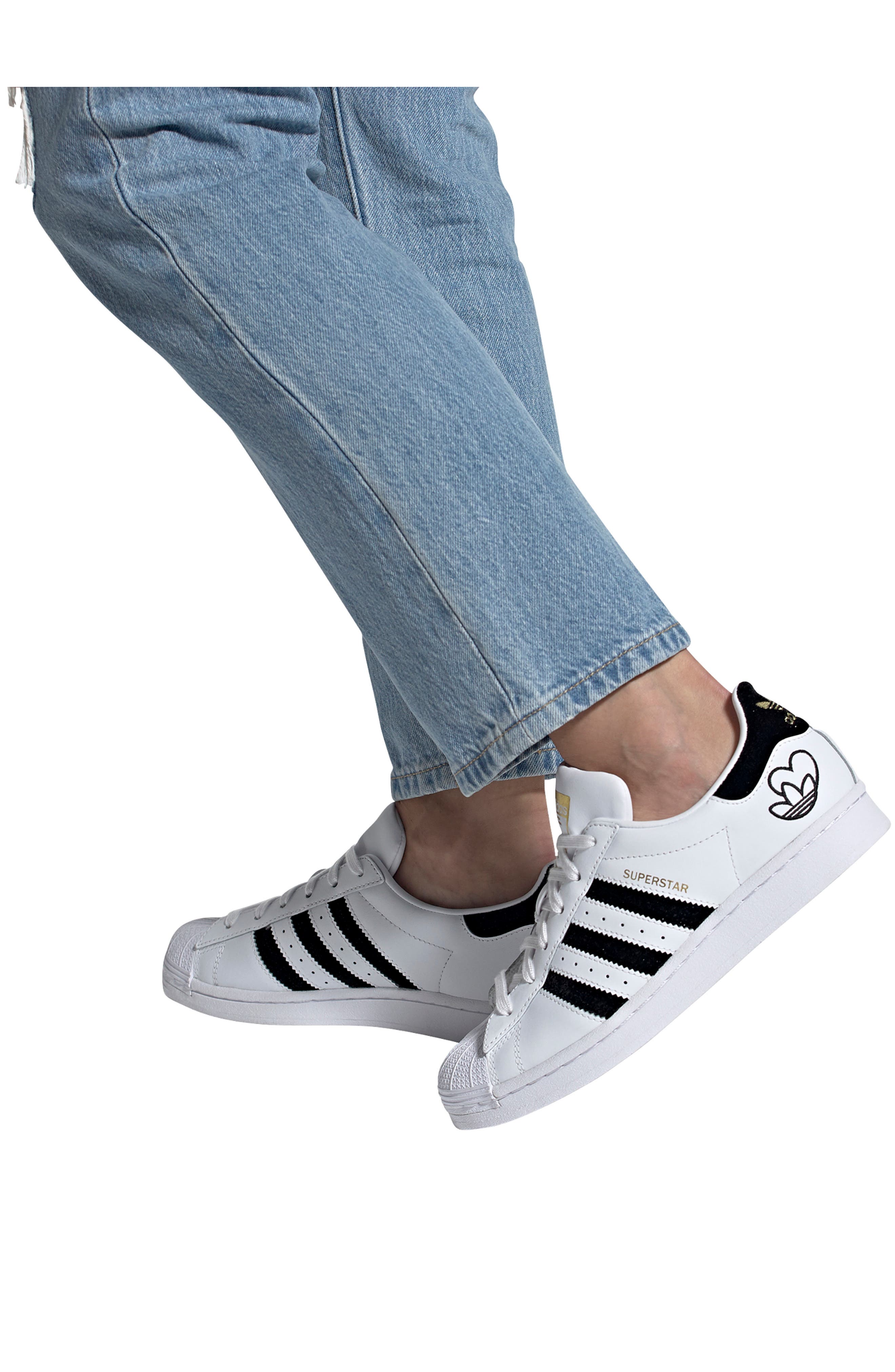 adidas Superstar Embroidered Valentines Sneaker, Alternate, color, 