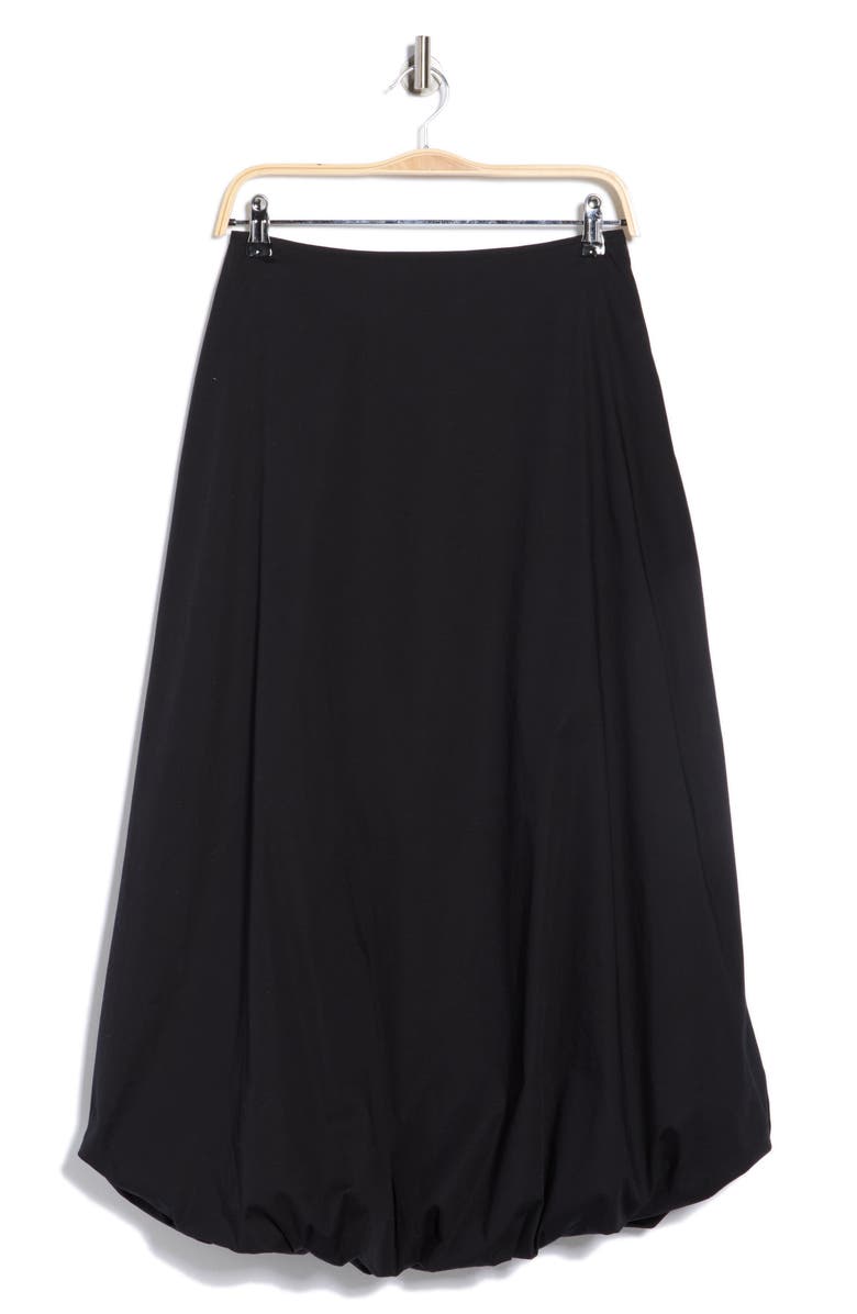 Leith Bubble Midi Skirt, Alternate, color, Black