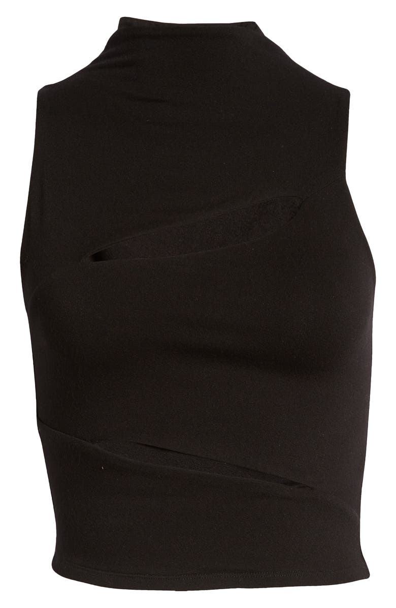 Naked Wardrobe Mock Neck Cutout Sleeveless Sweater, Alternate, color,
