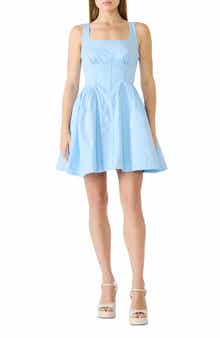 Vail Corset Bodice Stretch Cotton Minidress