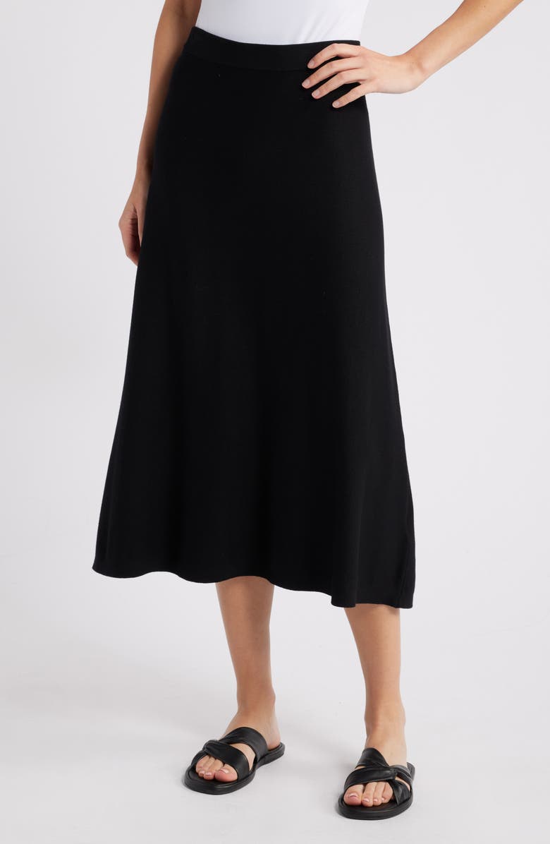 Masai Copenhagen Stina Ottoman Stitch A-Line Midi Skirt, Main, color,
