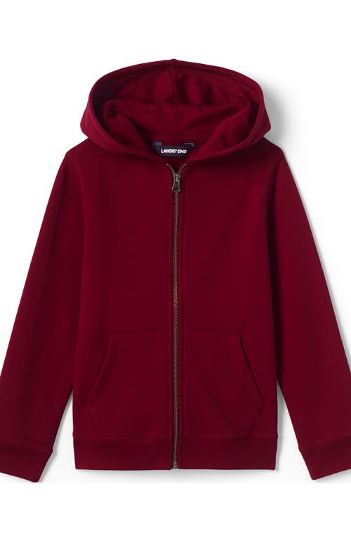 Shop Lands' End School Uniform Kids Zip Front Sweatshirt In Garnet