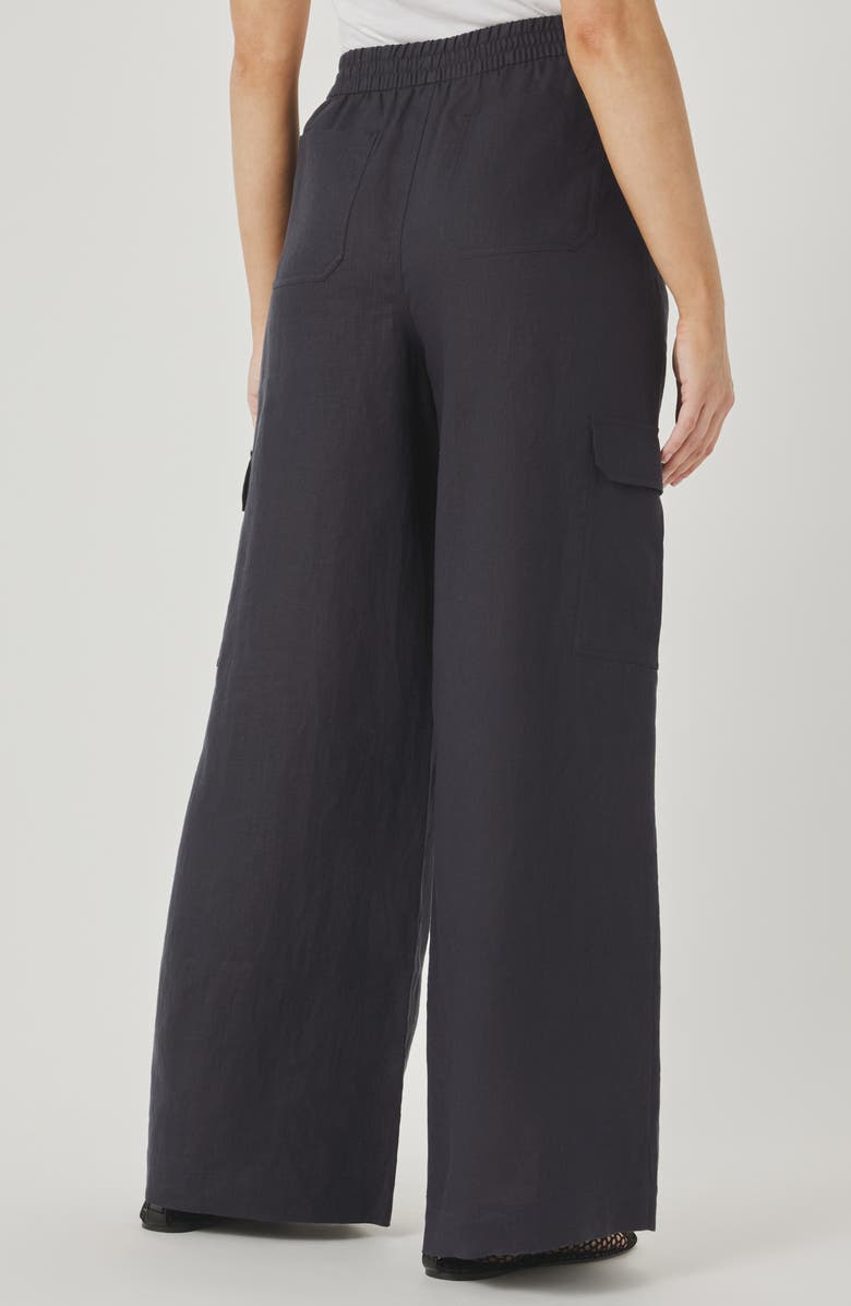 Splendid Stella Linen Cargo Pull-On Pants, Alternate, color, Lead Grey