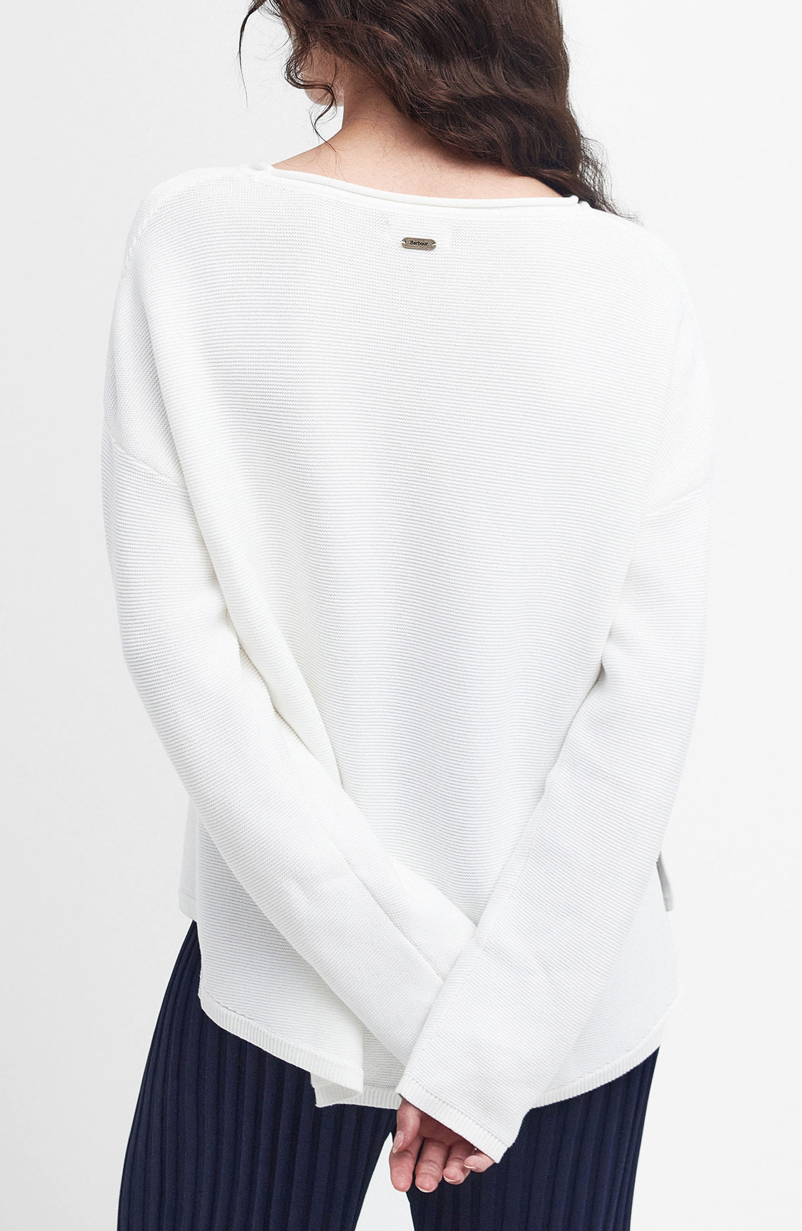Marine Relaxed Fit Cotton Sweater - image 2