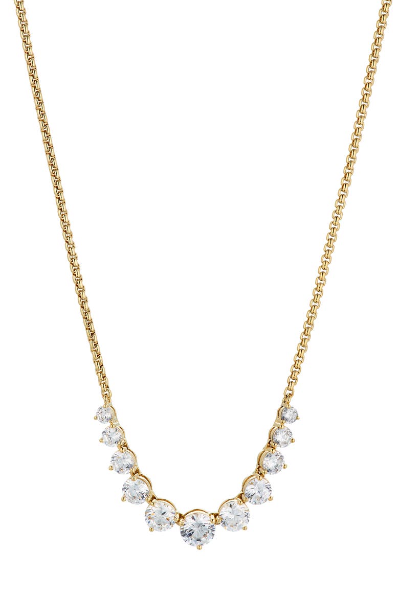 Perfect Graduated Cubic Zirconia Necklace, Main, color, GOLD
