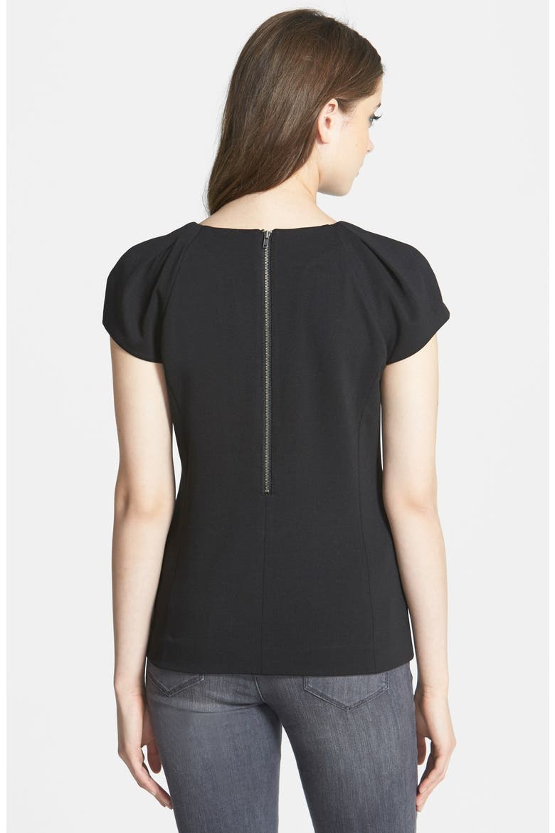 Colorblock Mixed Media Top, Alternate, color, BLACK