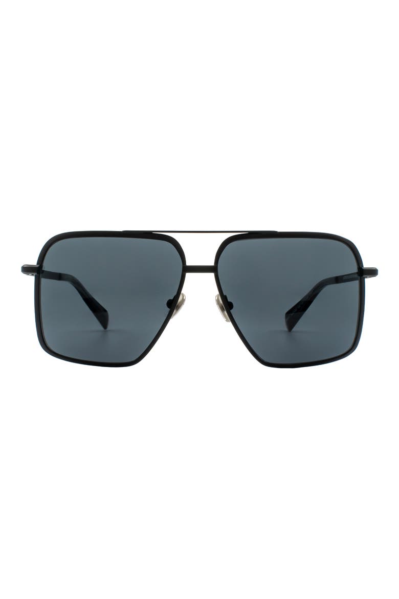 Orien 59mm Aviator Sunglasses, Main, color, MATTE BLACK