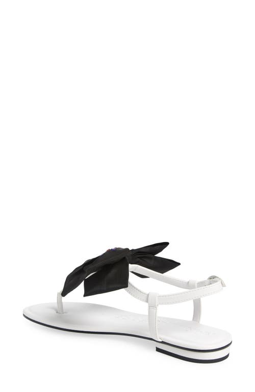 Karl Lagerfeld Paris Cristi Bow Sandal In Bright White
