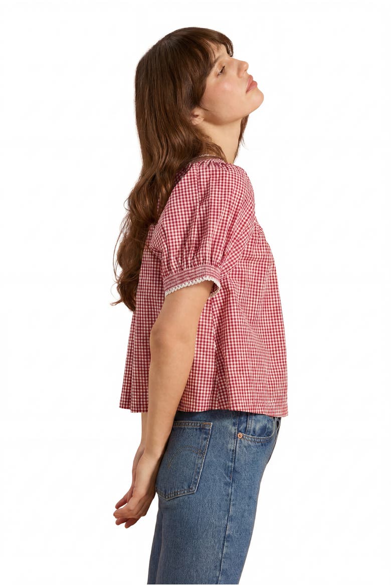 Caitlyn Blouse, Alternate, color, Redcurrant Gingham