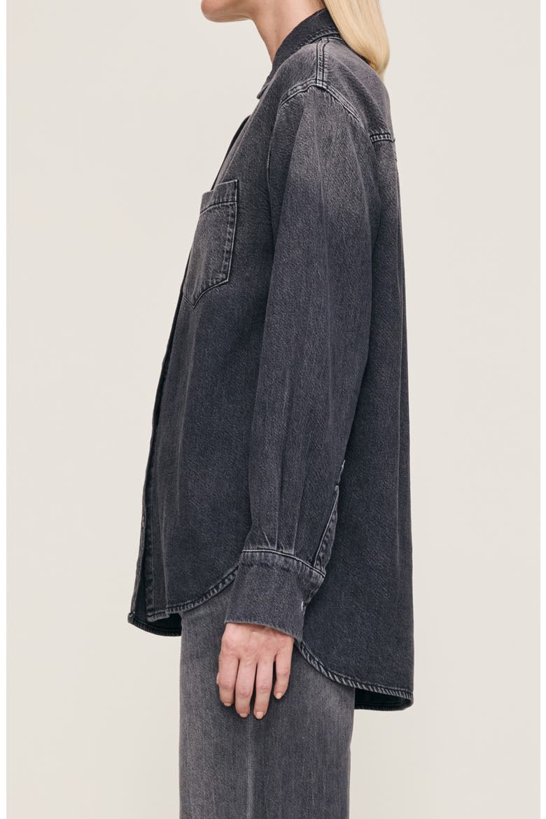 Faye Denim Shirt, Alternate, color, NIGHTSHADE AURA
