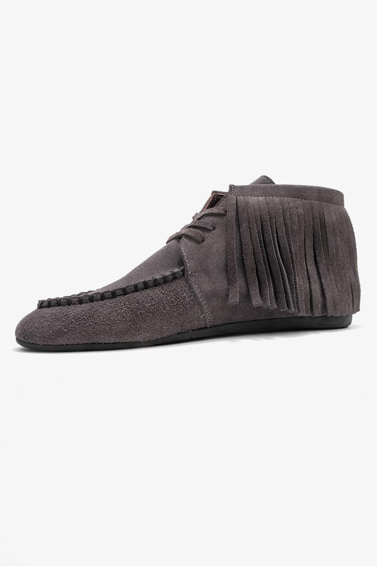 Forever & Always Shoes Raux Leather Ankle Boot, Alternate, color, Smoke Suede Leather