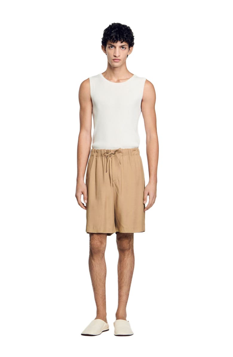 SANDRO Floaty Bermuda shorts, Alternate, color, 
