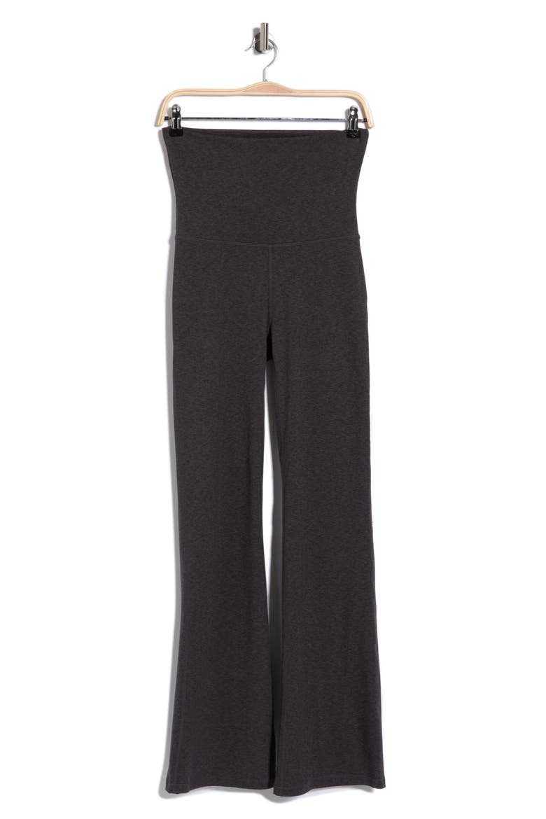Aura Foldover Flare Leggings, Alternate, color, GREY FORGED HEATHER