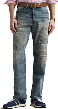 Polo Ralph Lauren Distressed Low Straight Jeans