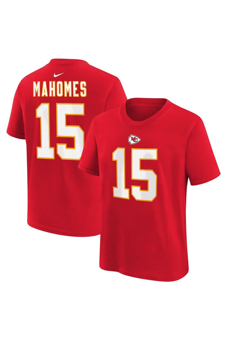 Youth Nike Patrick Mahomes Red Kansas City Chiefs Player Name & Number T-Shirt, Main, color, Red