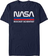 NASA Men's NASA Rocket Scientist Vintage Striped Logo Graphic T-Shirt