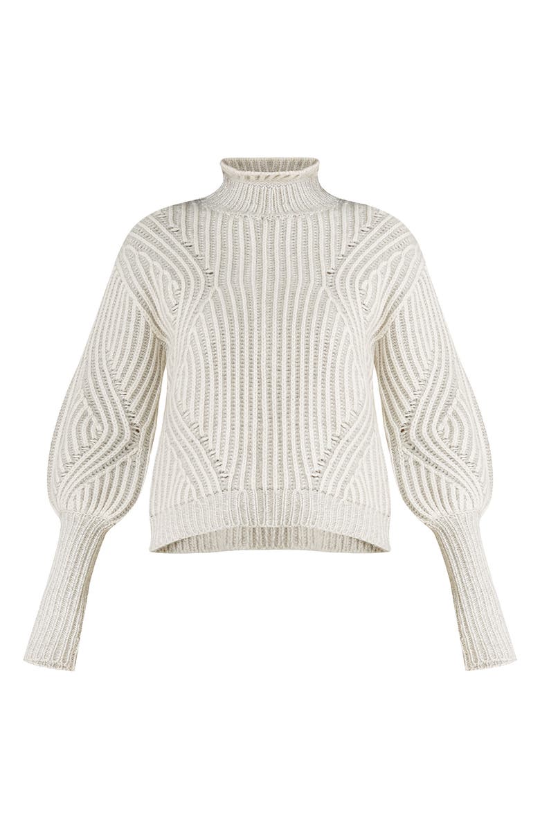 Veronica Beard Rebi Mock Neck Sweater, Alternate, color, 