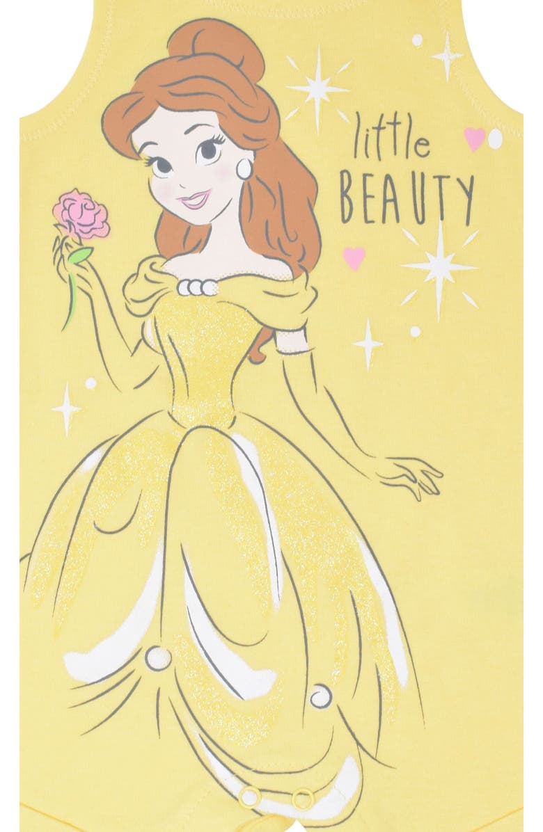 Disney Princess Sleeveless Romper Headband Set, Alternate, color, Belle Yellow Yellow