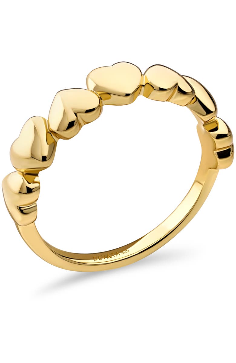 DEVATA Sweet Heart Ring in Gold Plated Sterling Silver, Alternate, color, Yellow Gold
