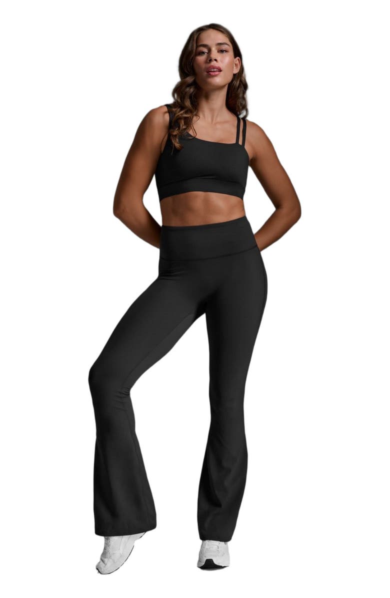 2XU Fluid Hi-Rise Flare Pant, Alternate, color, Black/Black