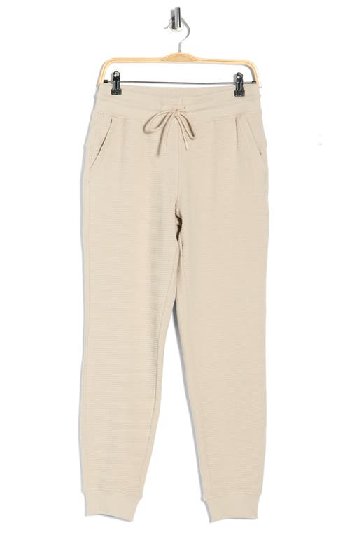 90 Degree By Reflex Cotton Blend Rib Sweatpants In Neutral